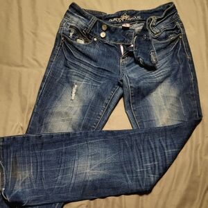 Adorable Almost Famous low-rise boot-cut jeans!